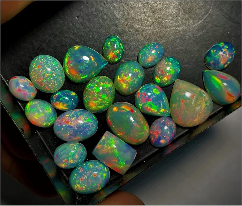 GEMWORLDJAIPUR أوبال إثيوبي loose Gemstone Cabochons - طبيعي، مثالي لصنع المجوهرات - Image 2
